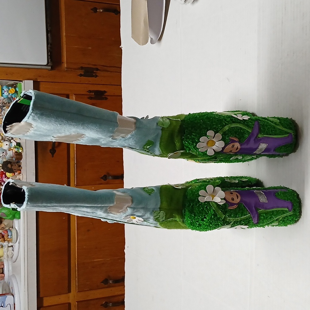 Dolls Kill x Teletubbies Platform Boots Multicolor Fur & Turf Kawaii RARE Size 6 - Picture 8 of 16